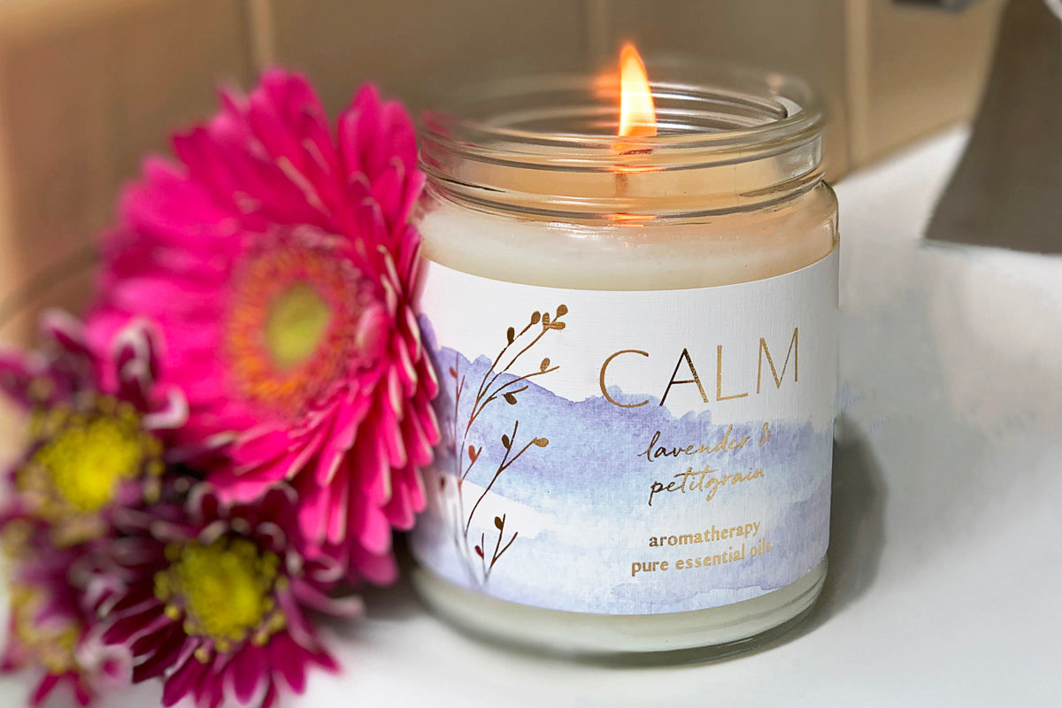 Aromatherapy candle tranquility